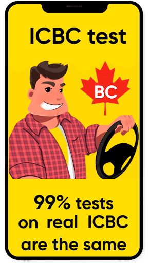 Android application Driver's test British Columbia screenshort