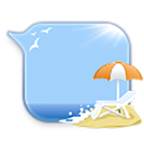GO SMS beach bubble Theme icon