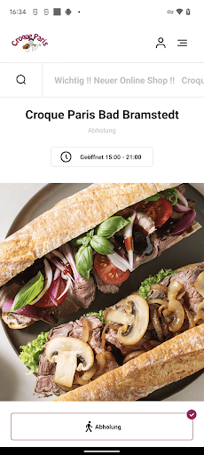 Android application Croque Paris Bad Bramstedt screenshort