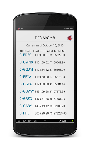Android application Durham Flight Centre W&B screenshort