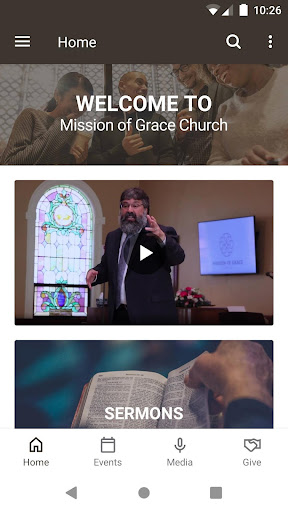Android application Mission of Grace Church screenshort