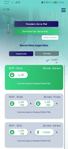 Android application OptiBus Leon screenshort