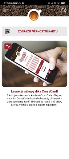 Android application CrossCard - Věrnostní program screenshort