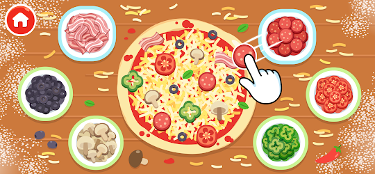 Pizza-spiele für Kinder 2-5