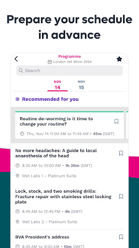 BVA Live - Official Event App Screen 3