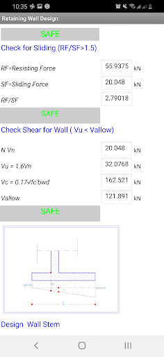 Retaining Wall Design Screen 2