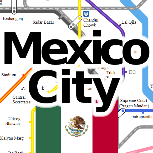 Mexico City Metro Map  Icon