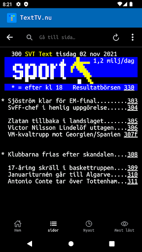 TextTV.nu: smartare SVT Text Screen 2
