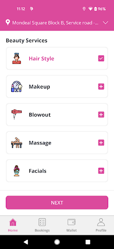 Android application ProBeautician User screenshort