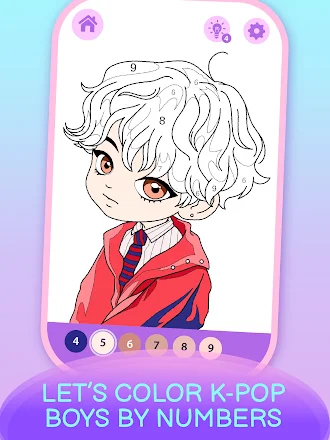 Game screenshot KPOP Chibi Coloring by Number mod apk