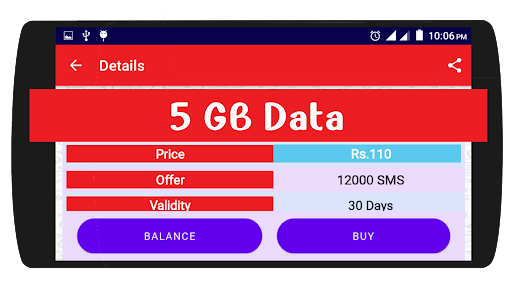 Android application جاز پیکجز | Jazz's Data screenshort