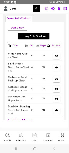 S.B. FITNESS Screen 3
