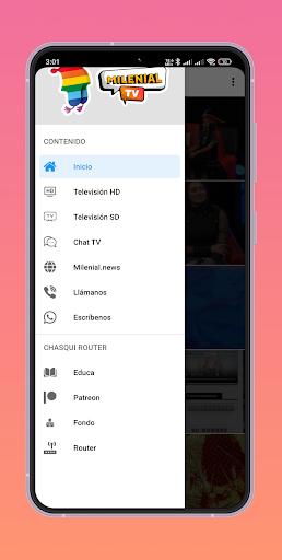 Android application Milenial TV Perú screenshort