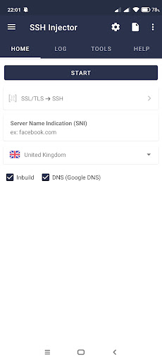 Android application SSH Injector - Tunnel VPN screenshort