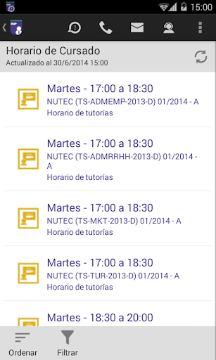 MiISP Móvil Docentes Screen 3
