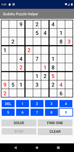 Sudoku Puzzle Helper