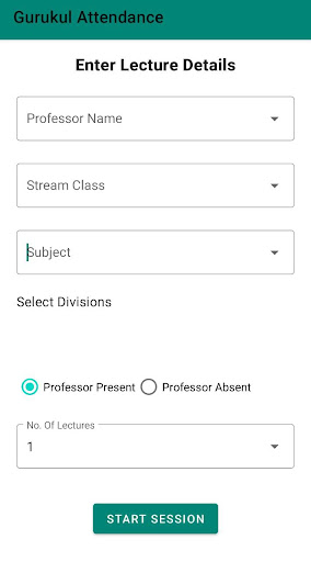 Gurukul College Teachers App Screen 2