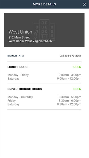 West Union Bank Mobile Screen 3