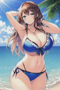Sexy Anime Girls Bikini Waifu