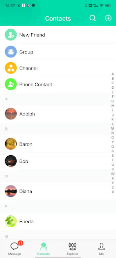 Android application LoudChat screenshort