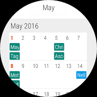 screenshot of Calendar for Wear OS watches