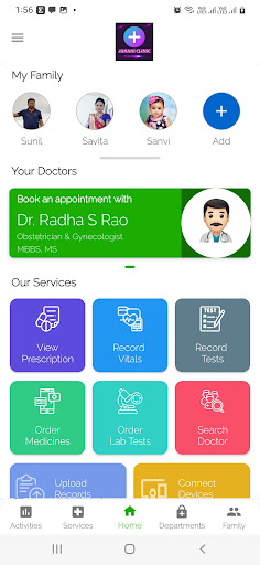 Android application Janani Clinic screenshort
