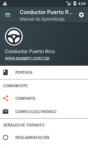 Android application Conductor Puerto Rico screenshort