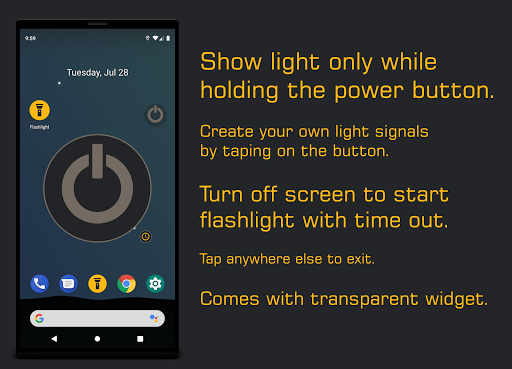 Android application Flashlight screenshort