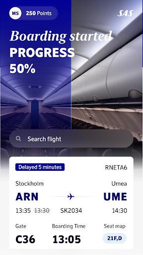 Screenshot of SAS – Scandinavian Airlines