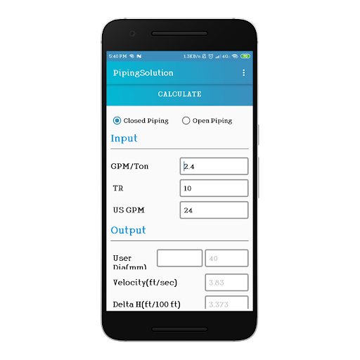 Piping Solution Screen 3