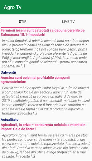 Android application Agro Tv screenshort