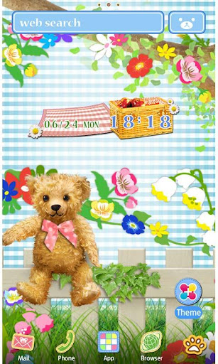 Android application Bear Theme Picnic with Teddy screenshort