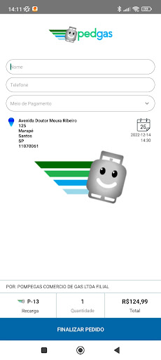 Android application PedGás screenshort