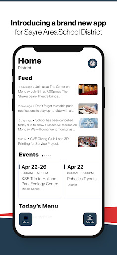 Android application Sayre Area School District screenshort