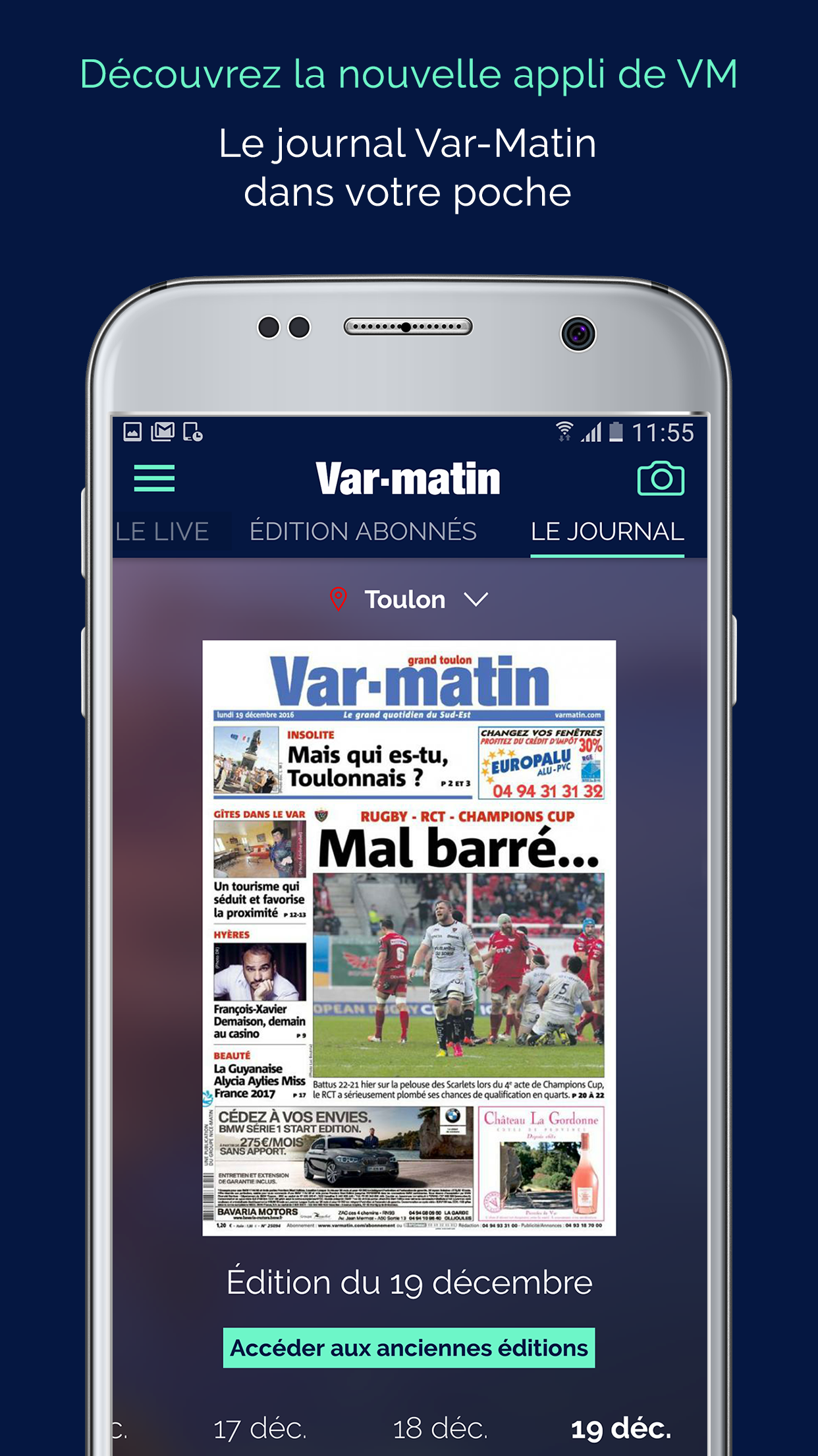 Android application Var-Matin screenshort