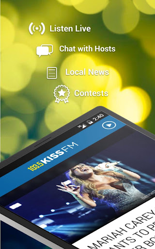 Screenshot of 103.5 KISSFM