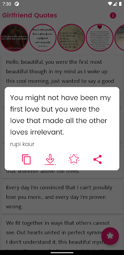 Android application Girlfriend Quotes and Sayings screenshort