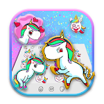 Cover Image of ดาวน์โหลด Rainbow Unicorn Emoji Stickers 2.0 APK