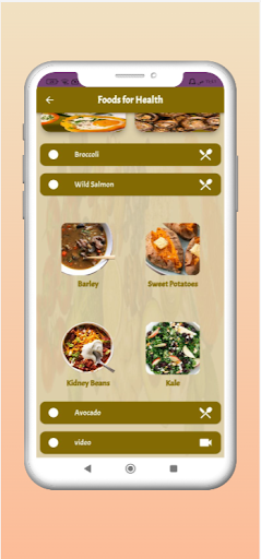 Foods for health Screen 2