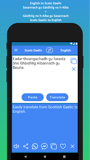 English Scots Gaelic Translate Screen 3