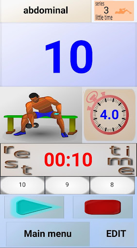 Android application Fitness Editor screenshort