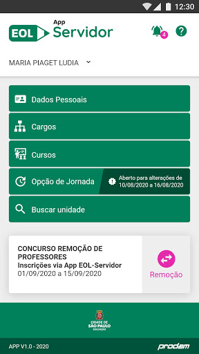 Android application EOL Servidor screenshort