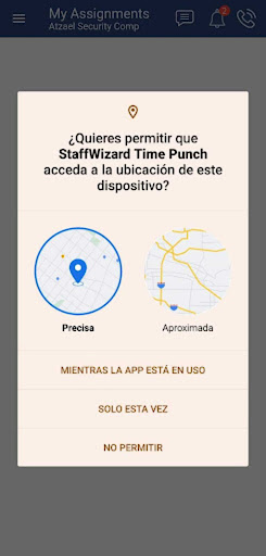 Staffwizard Time Punch Screen 2
