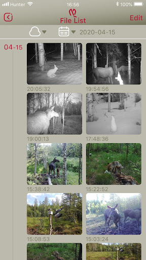 Android application HunterCam screenshort