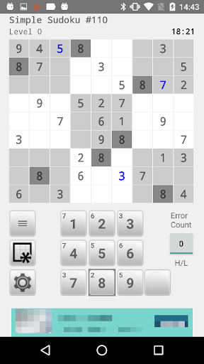 Android application Simple Sudoku screenshort