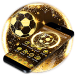 Cover Image of Скачать Golden Glitter Football Cup Theme  APK