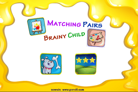 Android application Matching Pairs for children screenshort