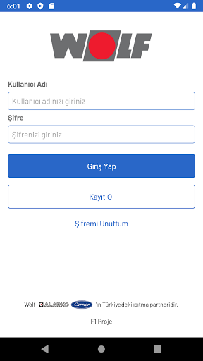 Android application Wolf Partner screenshort