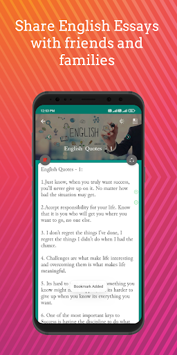 1000+ English Essays (Offline) Screen 3