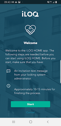 Android application iLOQ Home screenshort